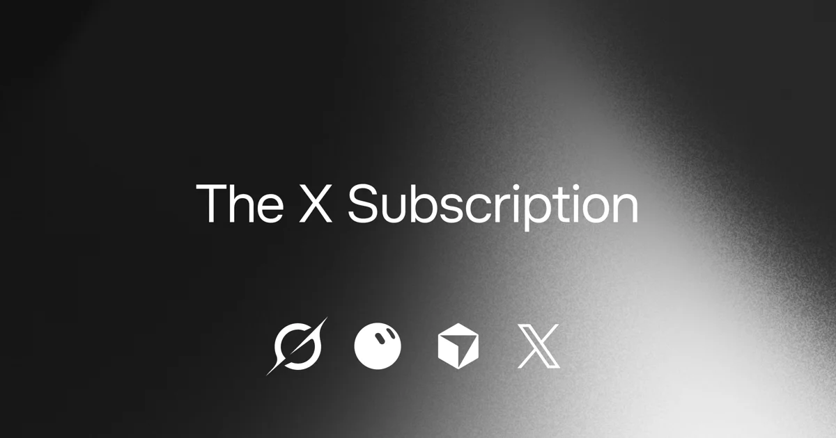 The X Subscription title card with icons for Grok, Grok Bot, Cursor, and X
