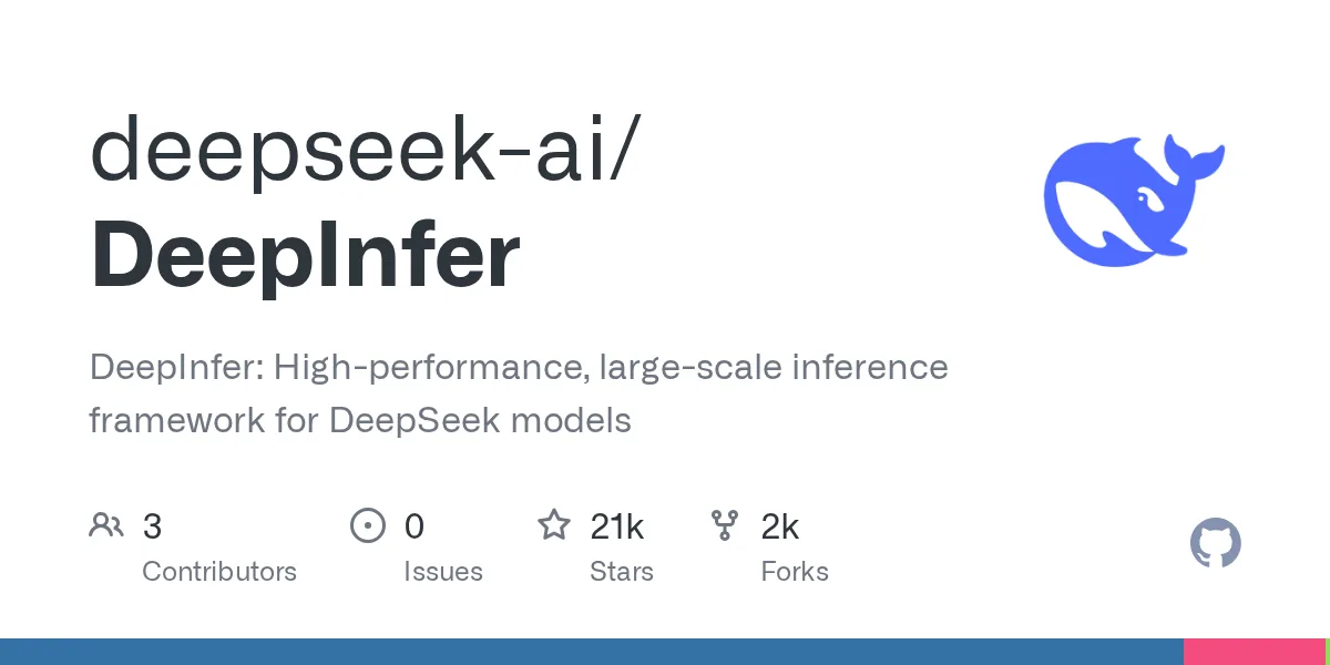 GitHub repository card for deepseek-ai/DeepInfer