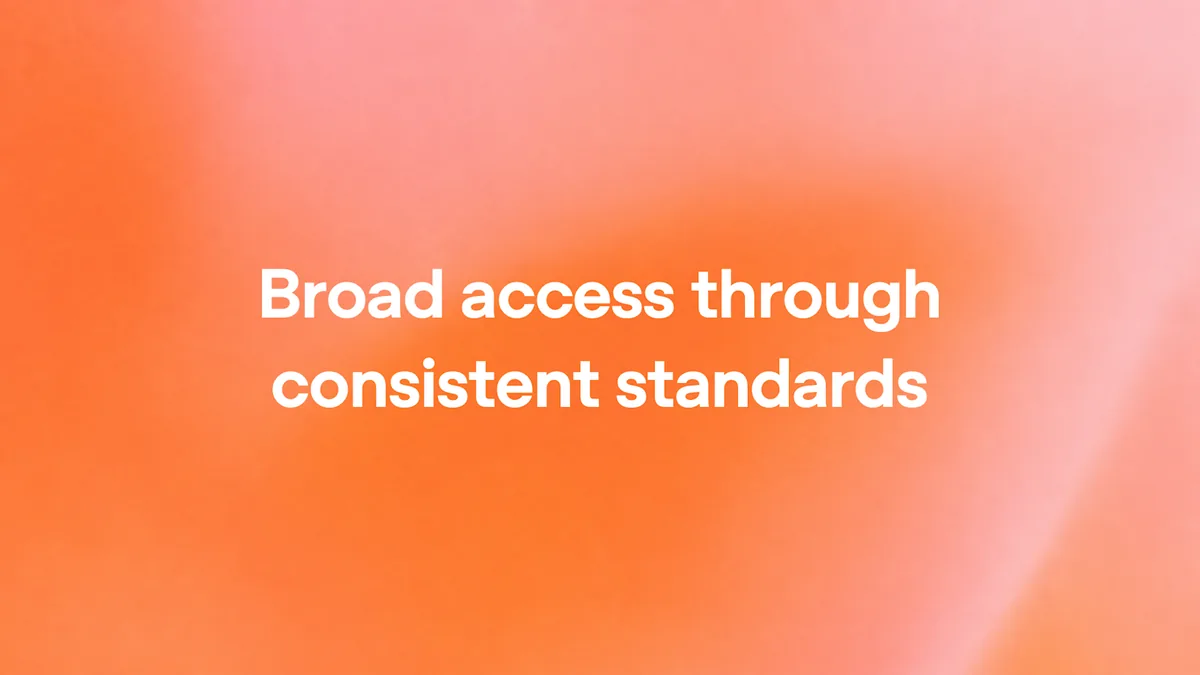 OpenAI graphic reading Broad access through consistent standards